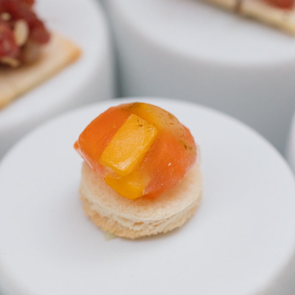 Tartelletta arancione come finger food