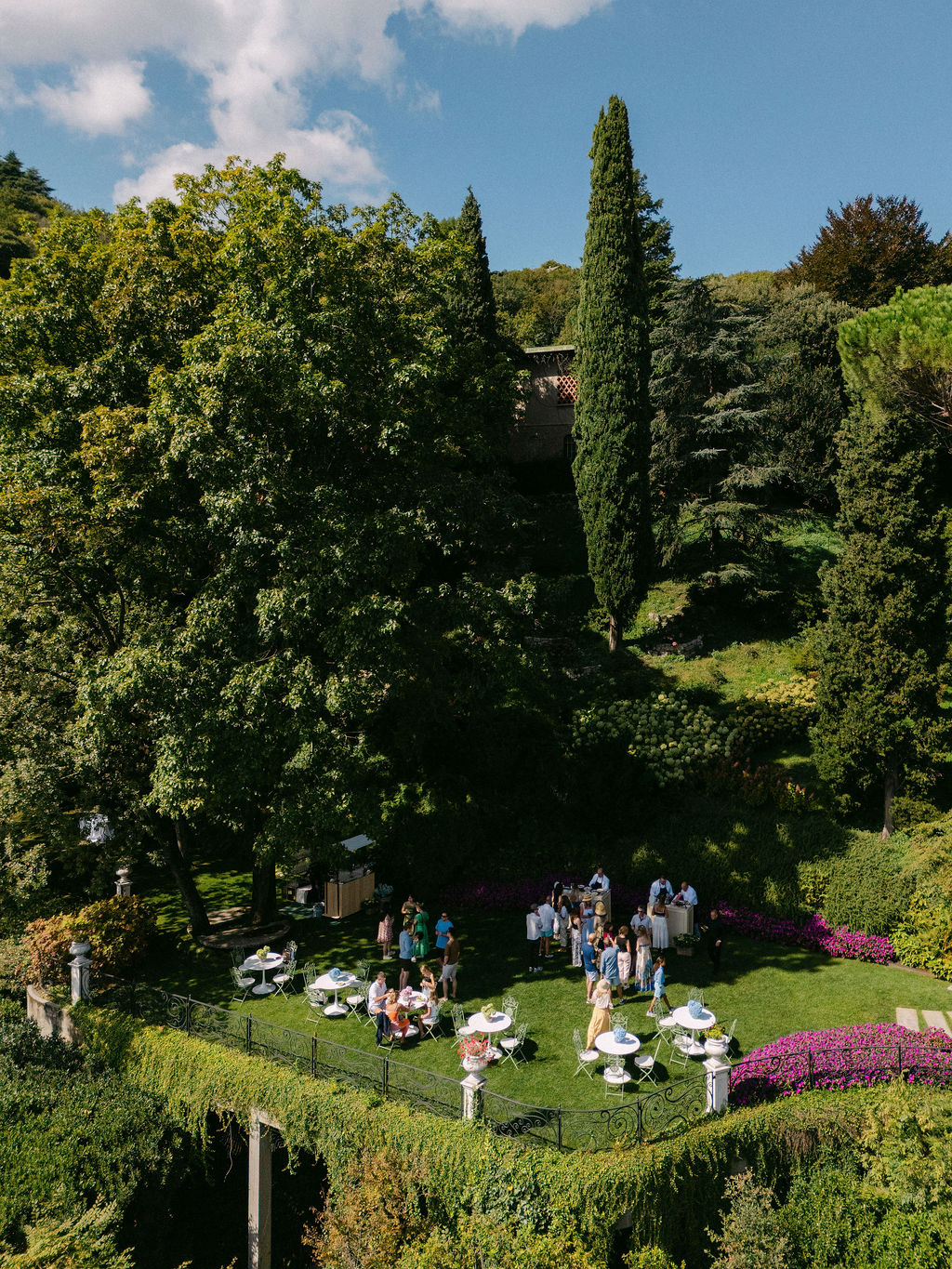 Giardino di Villa Bonomi dall'alto